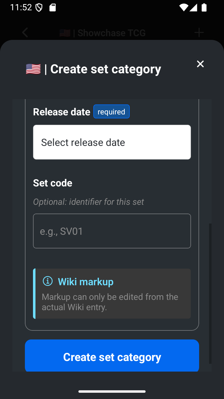 Set Wiki details.